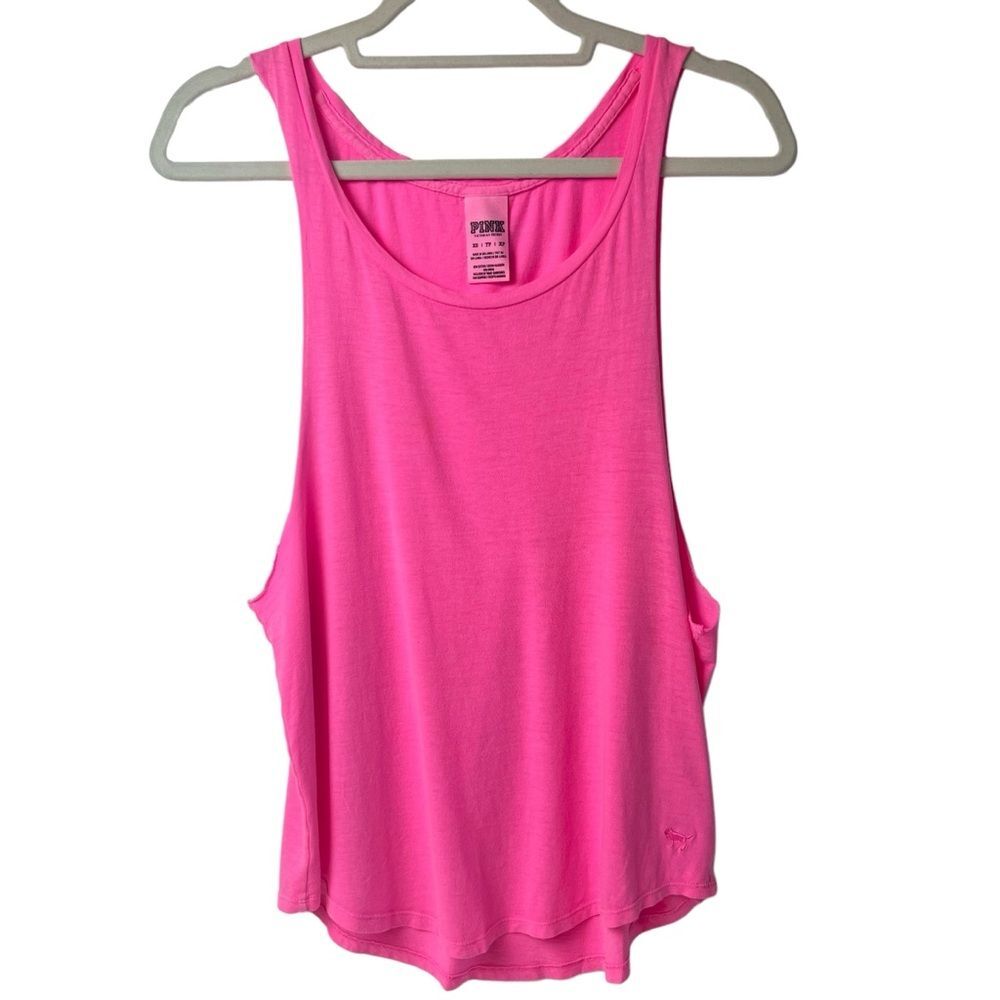 PINK Victoria’s Secret Muscle Tank Top Hot Pink XS
